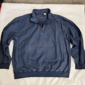 Orvis Men's Twill Quarter Zip Pullover, Large